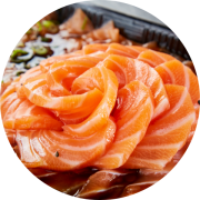 Porção: Meio Carpaccio 15 Fatias - Porções (Ingredientes: Cebolinha, Gergelim, Shoyu)