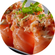 Porção: Joy Cru 12 Unidades - Porções (Ingredientes: Cebolinha, Cream Cheese, Gergelim, Tarê)