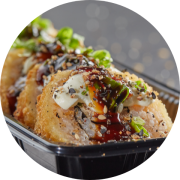 Porção: Hot Roll 14 Unidades - Porções (Ingredientes: Cebolinha, Cream Cheese, Gergelim, Tarê)