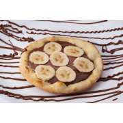 Doce: Esfiha de chocolate com banana - mussarela, chocolate ao leite, banana
