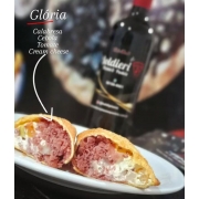 Pastéis Clássicos: Pastel Glória - Pasteis (Ingredientes: Calabresa ralada, Cebola, Tomate, Cream cheese)