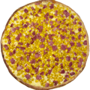 SELEÇÃO DO PONTO: Milho com Bacon - Pizza Grande (Ingredientes: Bacon, Milho, Molho de Tomate, Mussarela, Orégano)