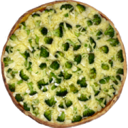 Seleçãodo Ponto: Brócolis com Bacon - Pizza Grande (Ingredientes: Bacon, Brocolis, Molho de Tomate, Mussarela, Orégano)