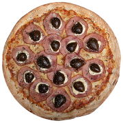 Gourmet: Mio Dio - Pizza Pequena (Ingredientes: Catupiry, Cream Cheese, Figo, Lombinho, Mussarela, Orégano)