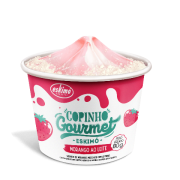 Copinho Gourmet: Copinho Gourmet Morango ao Leite - Morango mesclado com leitinho.