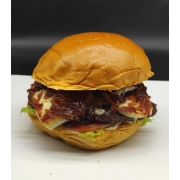 HAMBURGUER ARTESANAL: NORDESTÃO - HAMBURGUER ARTESANAL (Ingredientes: ALFACE, CARNE ARTESANAL 150g, CEBOLA CARAMELIZADA, MOLHO ESPECIAL, MUSSARELA, QUEIJO COALHO, TOMATE)