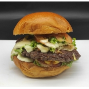 HAMBURGUER ARTESANAL: X-SALADA - HAMBURGUER ARTESANAL (Ingredientes: ALFACE, CARNE ARTESANAL 150g, CEBOLA AMANTEIGADA, MILHO, MOLHO ESPECIAL, TOMATE)