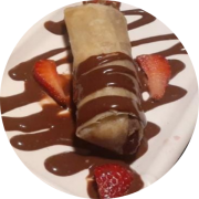 HARUMAKI: HARUMAKI DE MORANGO COM CHOCOLATE - harumaki doce