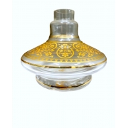 VASO ALADIM MD: VASO ALADIN MD TRABALHADO TRANSPARENTE C/ DOURADO - ATACADO 3 UNIDADES R$ 39,99 CADA