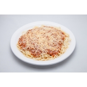 Espaguetes: Molho a Bolognesa - Espaguete (Ingredientes: Espaguete, Molho a Bolognesa, Queijo Minas)