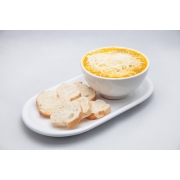 Caldos e Sopas: Caldo de Mandioca C/ Carne - Caldos e Sopas (Ingredientes: Queijo, Torrada)