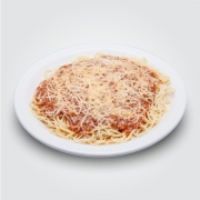 Espaguetes: Molho Rose - Espaguete (Ingredientes: Espaguete, Molho Rosé, Queijo Minas)