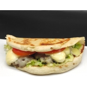 SANDUICHE ARTESANAL: ORRA DIACHO - SANDUICHES ARABE (Ingredientes: ALFACE, CARNE 150g, MUSSARELA, REQUEIJAO, TOMATE)