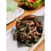 Temaki: Temaki de Shimeji - Temaki (Ingredientes: Cebolinha, Cream Cheese, Gergelim, Tarê)