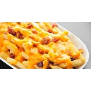Porções: Batata Isadora - Porção Pequena (Ingredientes: Bacon, Batata Frita, Mussarela)