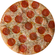 Tradicionais: Pepperoni - Pizza Família (Ingredientes: Molho, Mussarela, Orégano, Pepperoni)