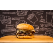 Burger: Smart Burger Bovino - Burger (Ingredientes: PÃO, HAMBÚRGUER DUPLO BOVINO (60g CADA), QUEIJO MUSSARELA, CEBOLA CARAMELIZADA)