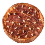 Premium: Parma - Pizza Pequena (Ingredientes: Mussarela, Mussarela de Búfala, Orégano, Presunto de Parma)