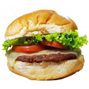 Tradicionais: X-BellBagunça - Lanche (Ingredientes: Alface, Bacon, Batata Palha, Hambúrguer, Maionese, Milho Verde, Mussarela, Presunto, Tomate)