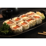 Enrolados: Uramaki filadelfia 10 und - Enrolado de salmão fresco Crean chesse
