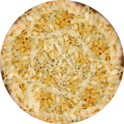 Tradicionais: 4 Queijos - Pizza Grande (Ingredientes: Catupiry, Molho de tomate, Mussarela, Orégano, Parmesão, Provolone)