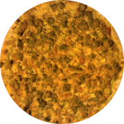 Premium: Strogonoff de Filé - Pizza Grande (Ingredientes: Molho de tomate, Mussarela, Orégano, Strogonoff de Filé com Champignon)