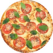 Tradicionais: Marguerita - Pizza Grande (Ingredientes: Manjericão Fresco, Molho de tomate, Mussarela, Orégano, Parmesão, Tomate em Rodelas)
