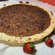 Doces: 43 - Brigadeiro - Pizza Massa Fina (Ingredientes: Brigadeiro, Chocolate)