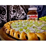 Doces: UVA COM NUTELLA - Esfiha (Ingredientes: Leite Condensado, Nutella, Uva Verde)