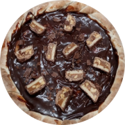 Doces: Charge - Pizza Grande (Ingredientes: Charge®, Chocolate Preto)