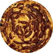 Pizzas Doces: 30 - Banana Nevada - Grande (Ingredientes: Banana Nanica, Canela Salpicada, Chocolate Branco)