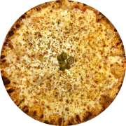 Tradizionale: 01- Alho - Pizza Grande (Ingredientes: Alho Crocante, Azeitona, Molho de Tomate, Mussarela, Orégano)