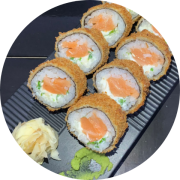 Hot Roll: Hot Roll Filadélfia 05Unds - Alga, Arroz, Salmão, Cream Cheese e Cebolinha