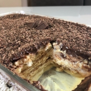 sobremesa: Pavê - Pave de chocolate e creme