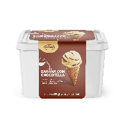 Pote 2L Especial: Pote 2L Especial Banana com Chocotella - Sabor banana com creme de avelã.