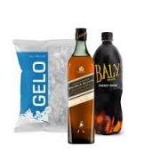 Kits Completos: Black Label + Baly 2L + Gelo 3kg - Escolher o sabor do energetico na observação
