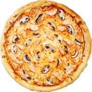 Sabores: Champignon - Pizza Maracanã 50cm/ 16 fatias (Ingredientes: Champignon, Molho, Muçarela, Orégano)