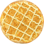 Sabores: Frango Com Catupiry - Pizza Maracanã 50cm/ 16 fatias (Ingredientes: Catupiry, Frango, Molho, Muçarela, Orégano)