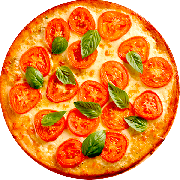 Sabores: Manjericão - Pizza Maracanã 50cm/ 16 fatias (Ingredientes: Manjericão, Molho, Muçarela, Orégano, Tomate)