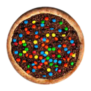 Doces: Confete - Pizza Média (Ingredientes: Chocolate Preto, Confete)
