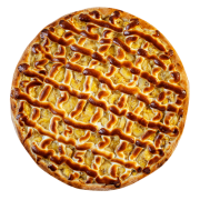Doces: Banana Nevada - Pizza Média (Ingredientes: Açúcar, Banana, Canela, Chocolate Branco, Muçarela)