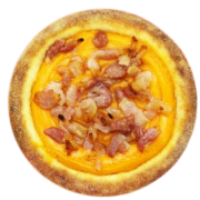 Esfihas de SAL: Esfiha Cheddar Bacon - Esfihas Artesanais, Delícias Árabes (Ingredientes: Bacon, Cheddar)