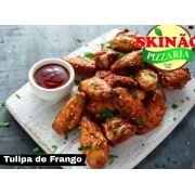 Porções: Tulipa de Frango com Fritas e Queijo)