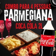 Combo 4 Pessoas + Coca grátis: Mignom 2 pessoas + Frango 2 pessoas + Coca-cola - Combo 4 Pessoas + Coca grátis 1.5L (Ingredientes: Arroz, Refrigerante)
