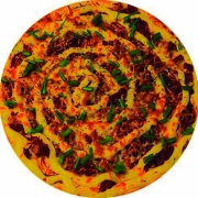 Salgadas: Carne seca com cheddar - Pizza Grande (Ingredientes: Carne Seca Desfiada, Cebolinha Verde, Cheddar, Molho, Mussarela, Orégano)