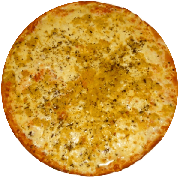 Tradicionais: Alho Frito - Pizza Família (Ingredientes: Alho Frito, Azeitona, Molho de Tomate, Mussarela, Orégano)