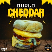 Hambúrguers: King Burguer Cheddar Duplo - Hambúrguer (Ingredientes: 2 Hambúrgueres Angus de 180g Defumados, Cebola Caramelizada, Cheddar, Pão Australiano)