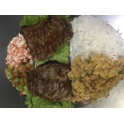 Churrascos: 151-Cupim 300g - Churrasco (Ingredientes: Arroz, Feijão, Salada de Maionese, Vinagrete)