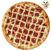 Tradicionais: Broto Carne de Sol Cremosa - Pizza Broto (Ingredientes: Carne de Sol, Catupiry, Cebola, Massa Artesanal, Molho de Tomate, Muçarela, Orégano)