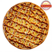 Doces: Broto Banana Caramelizada - Pizza Broto (Ingredientes: Açúcar, Banana, Canela, Chocolate Branco, Massa Artesanal, Muçarela)